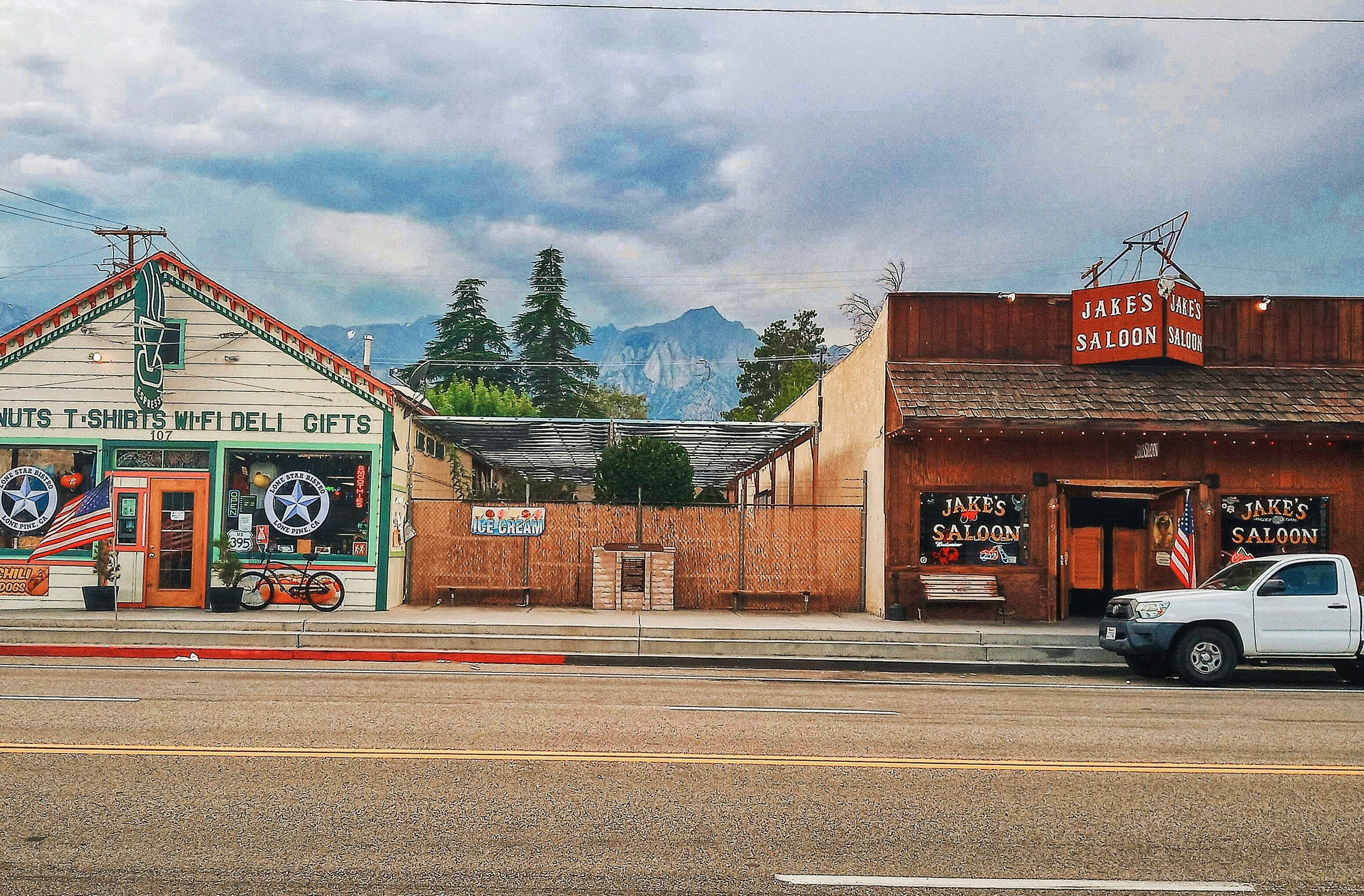 Storefronts on a rural main street